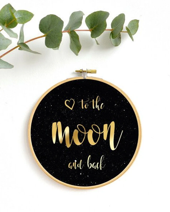 renna deluxe I love you to the moon and back, Golddruck