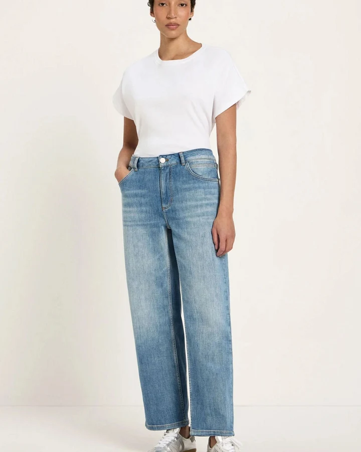 Jeans Relaxed Stonewash Blue Denim