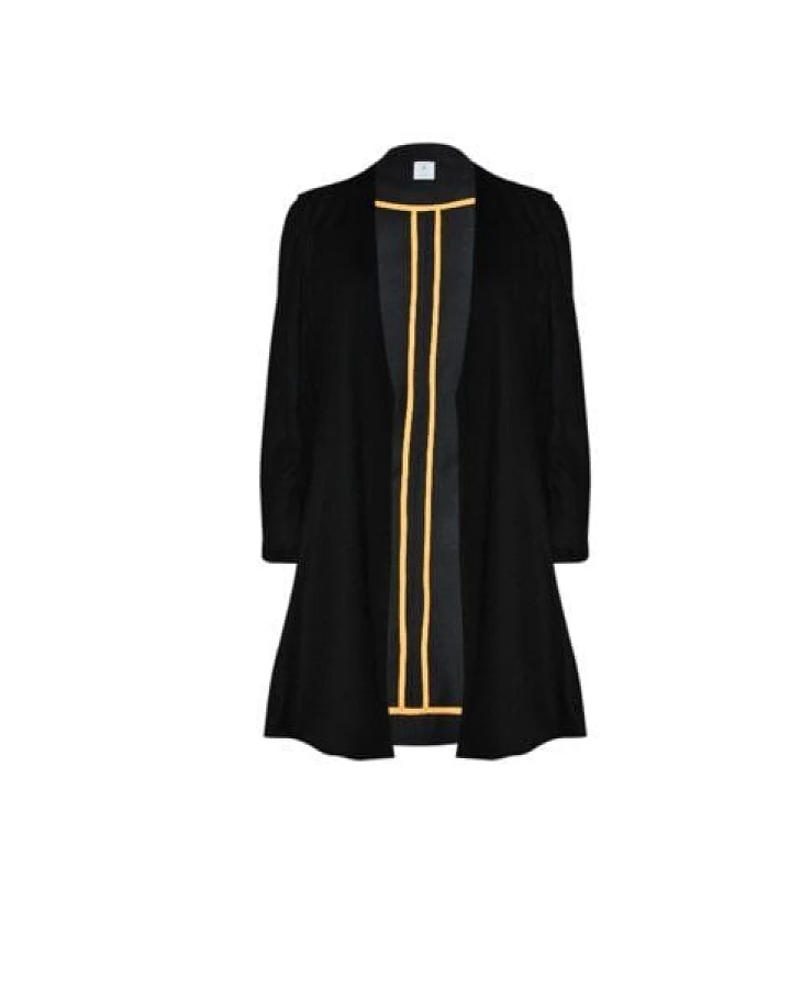 Yuna Miray Eleganter Gehrock/Mantel aus kbt Merinowolle "Coat" schwarz/anthrazit