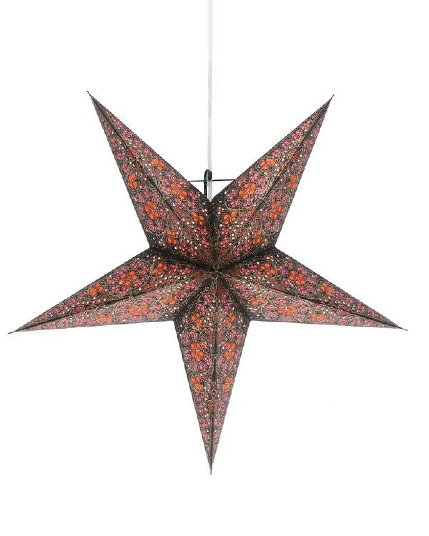 MoreThanHip Weihnachtsstern aus Papier Ø60 cm - inkl. Beleuchtungsset - Jaipur – Ansicht 3