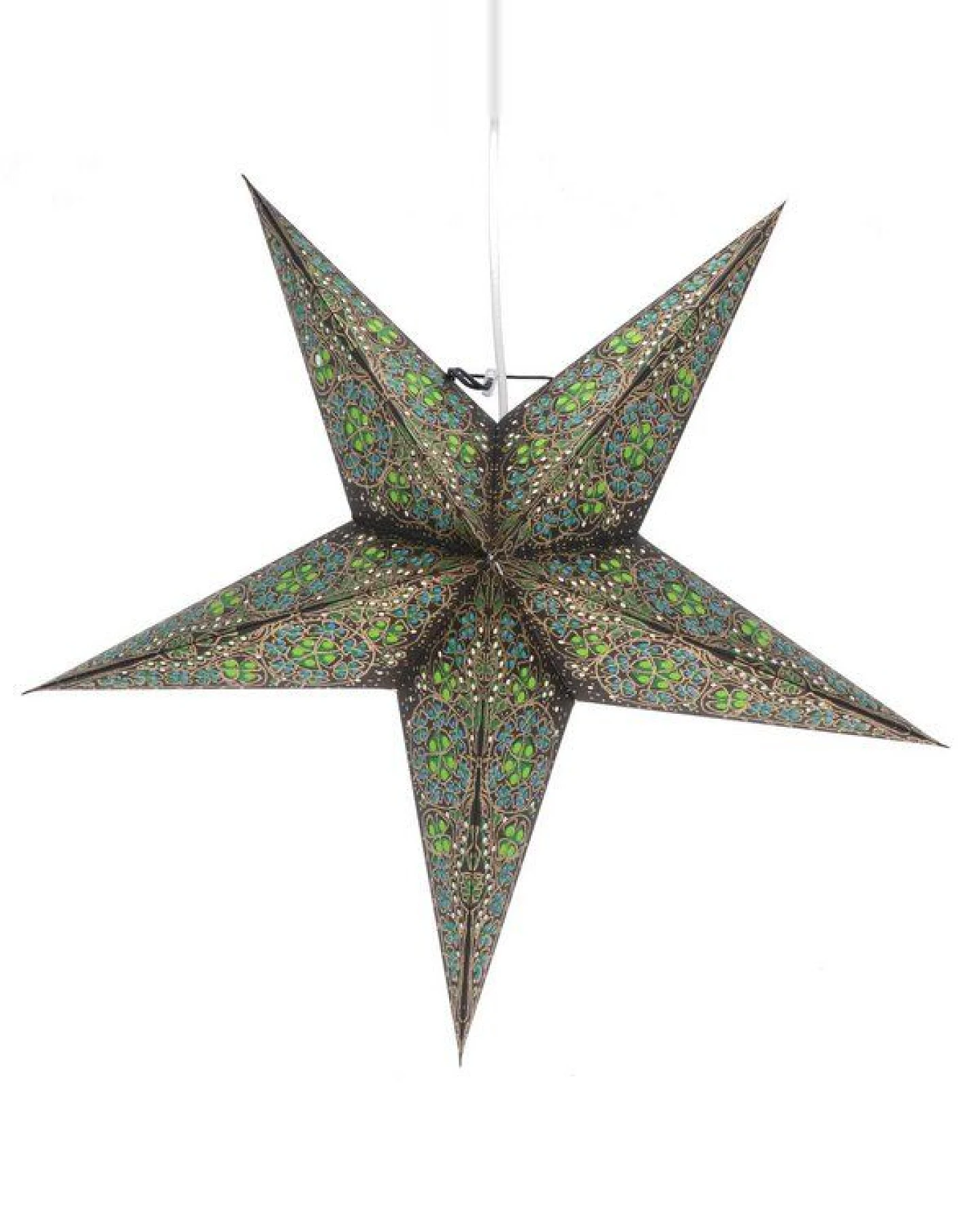 MoreThanHip Weihnachtsstern aus Papier Ø60 cm - inkl. Beleuchtungsset - Jaipur – Ansicht 3