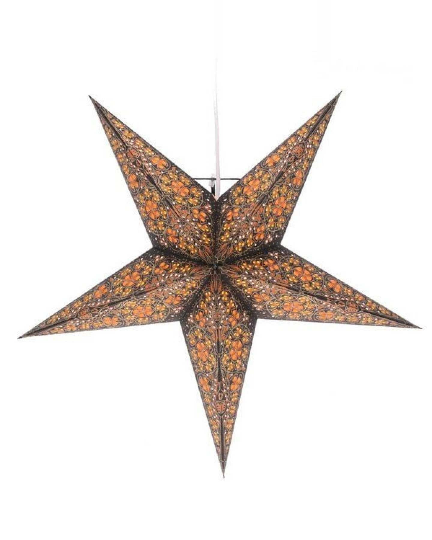 MoreThanHip Weihnachtsstern aus Papier Ø60 cm - inkl. Beleuchtungsset - Jaipur – Ansicht 3
