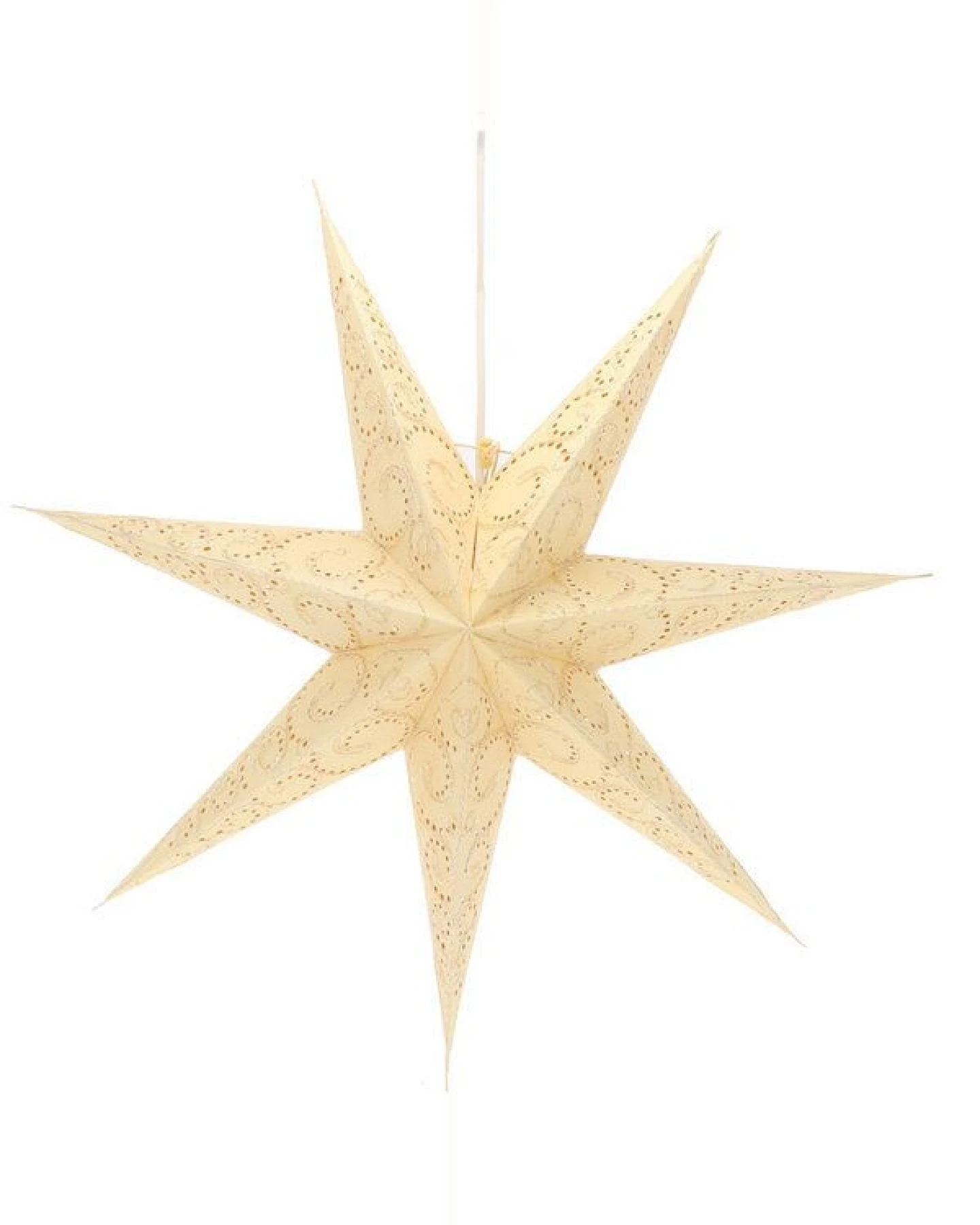 MoreThanHip Weihnachtsstern aus Papier Ø60 cm - inkl. Beleuchtungsset - Sumana – Ansicht 4