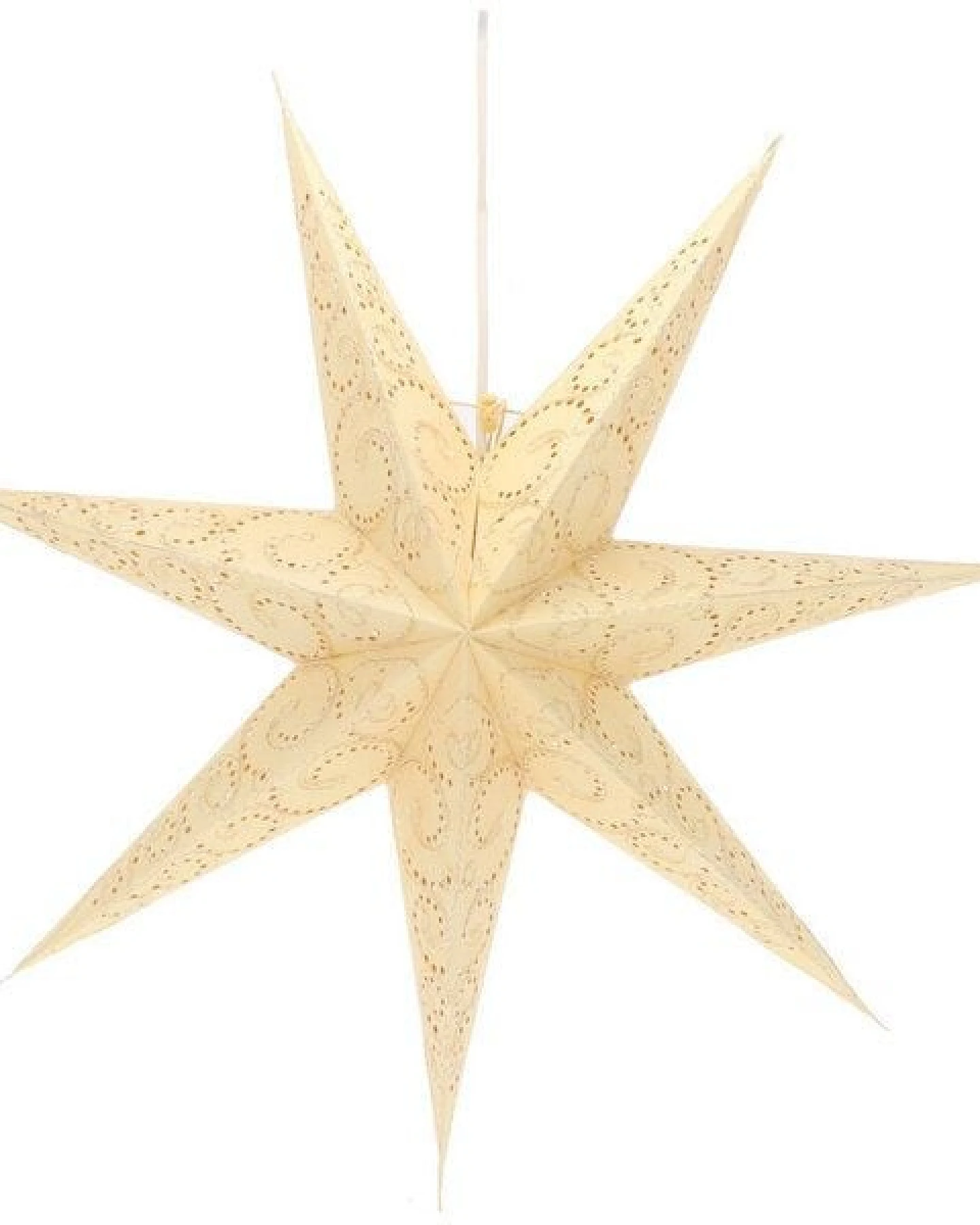 MoreThanHip Weihnachtsstern aus Papier Ø60 cm - inkl. Beleuchtungsset - Sumana – Ansicht 4