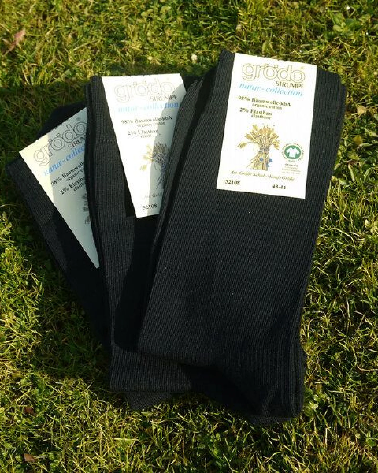 grödo schwarze Herrensocken (3er Pack) – Ansicht 2