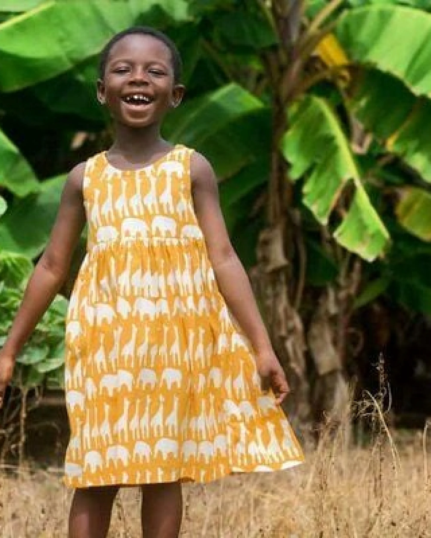 Global Mamas Bio Kleid Girls - SUNDRESS - Sahara – Ansicht 2
