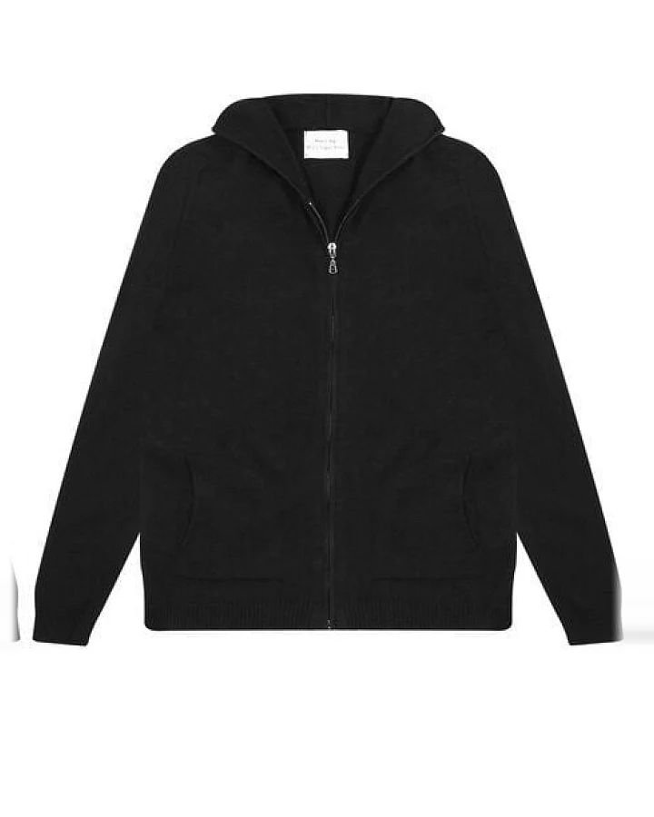 Will's Vegan Shop Lounge Knit Hoodie schwarz stricken Damen