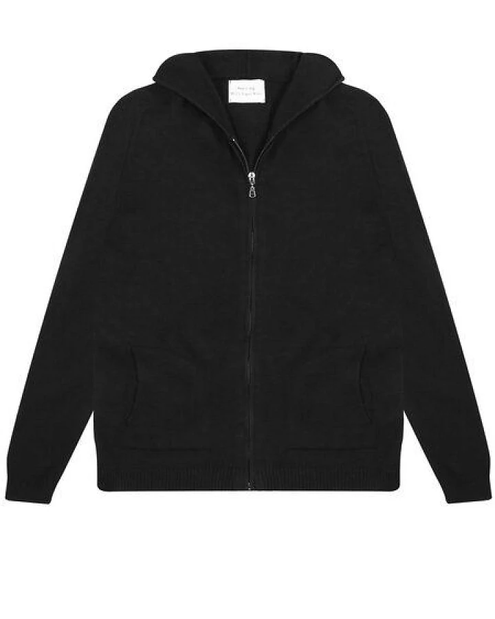 Will's Vegan Shop Lounge Knit Hoodie schwarz stricken Damen