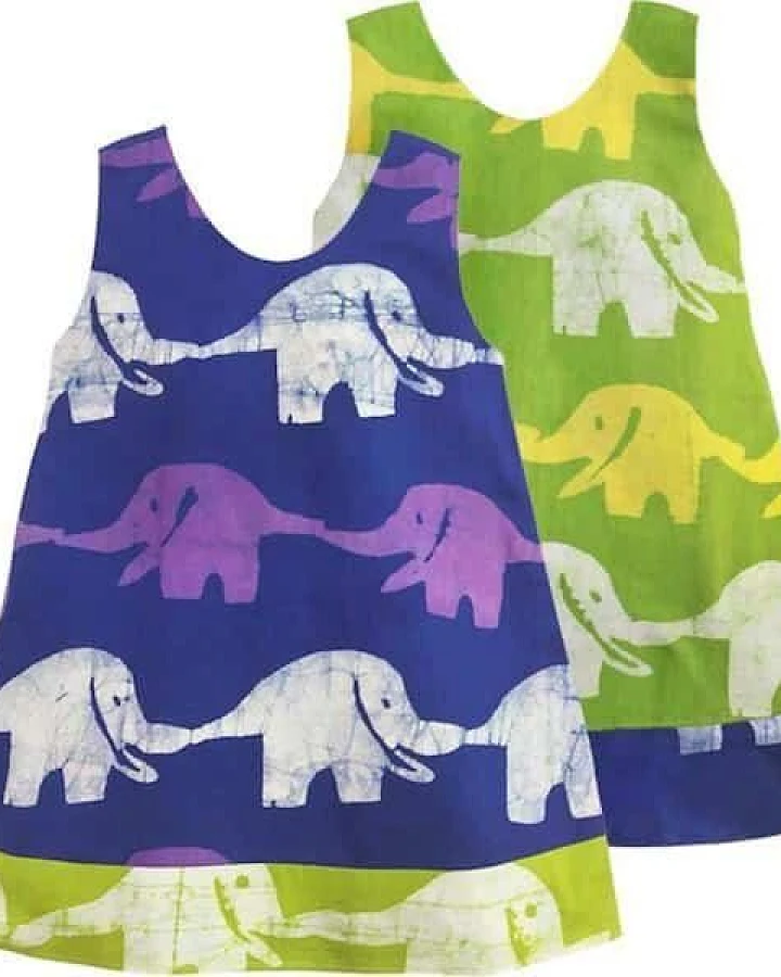 Global Mamas Bio Wendekleid - Elephant/Deco Flower/Marina/Chroma/Garden
