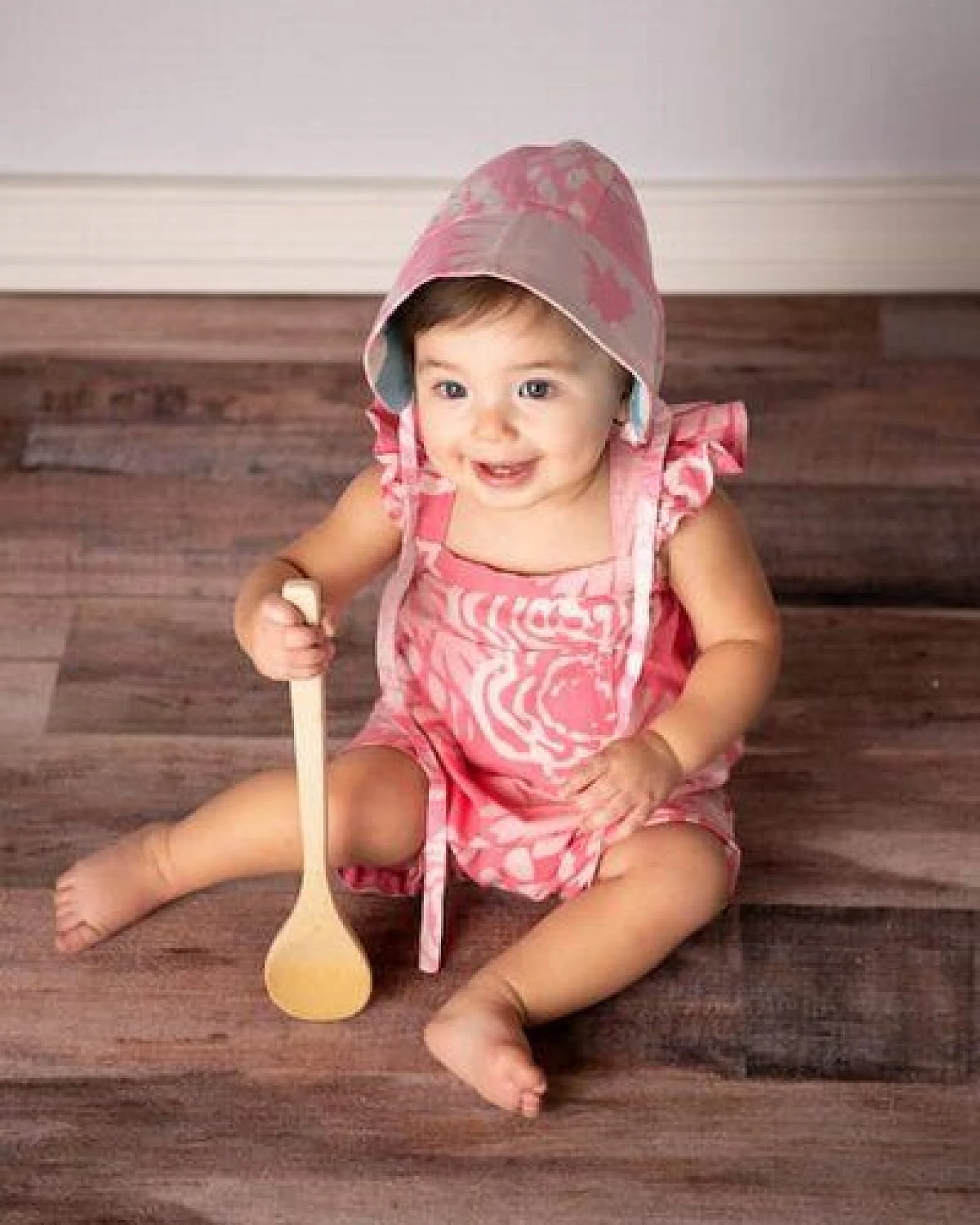 Global Mamas Baby Strampler - Blumen - Bio Baumwolle - Pink – Ansicht 3