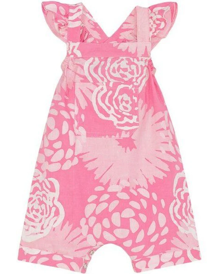 Global Mamas Baby Strampler - Blumen - Bio Baumwolle - Pink