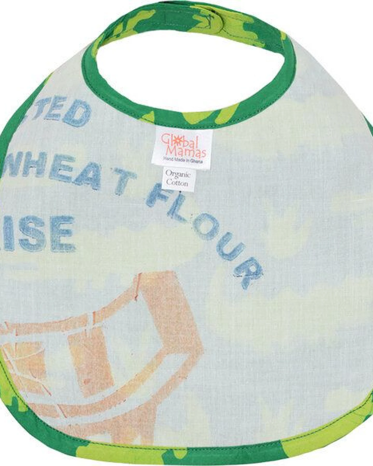 Global Mamas Bio Lätzchen - Krokodile - Grün - Upcycling – Ansicht 2