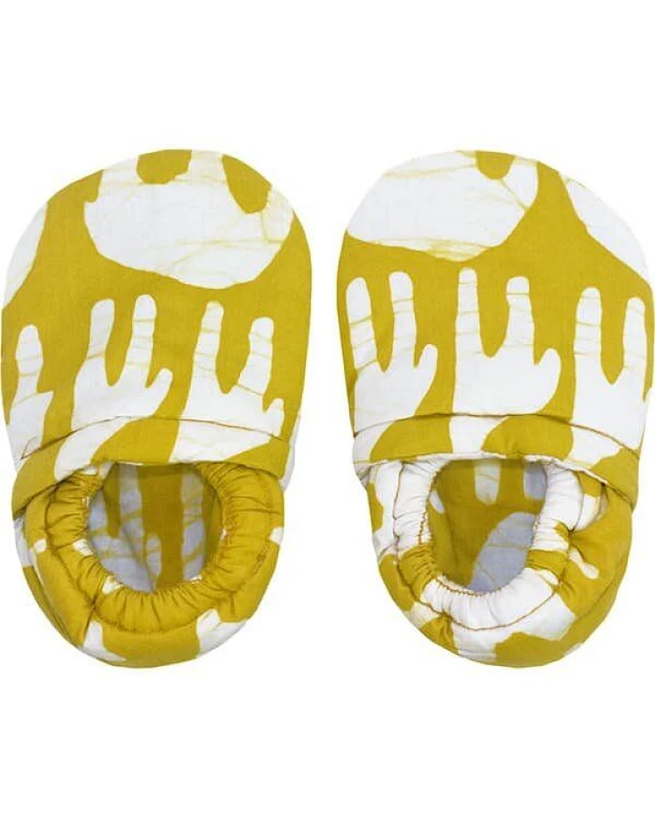 Global Mamas Bio Krabbelschuhe - Sahara - Gelb