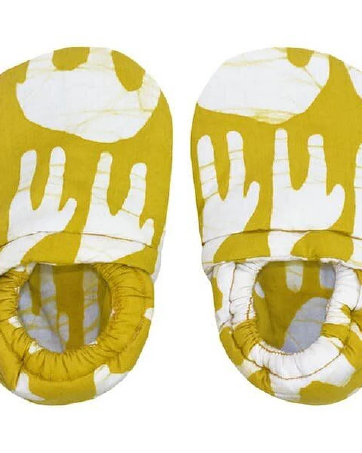 Global Mamas Bio Krabbelschuhe - Sahara - Gelb