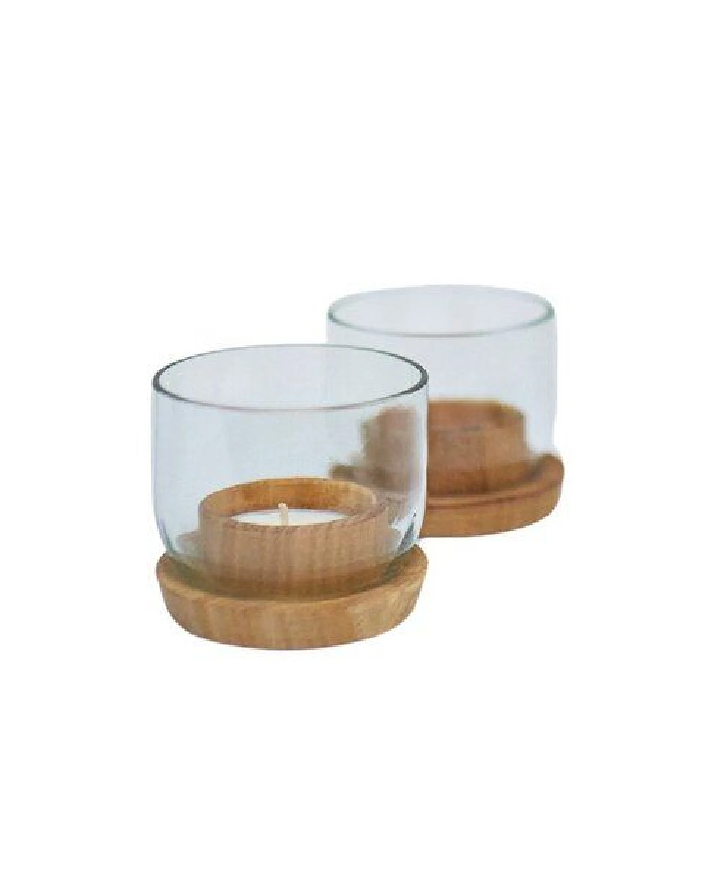 Recycling Windlicht 2er-Set - Base Grün & Klar - Weinflasche - Chako Zanzibar – Ansicht 4
