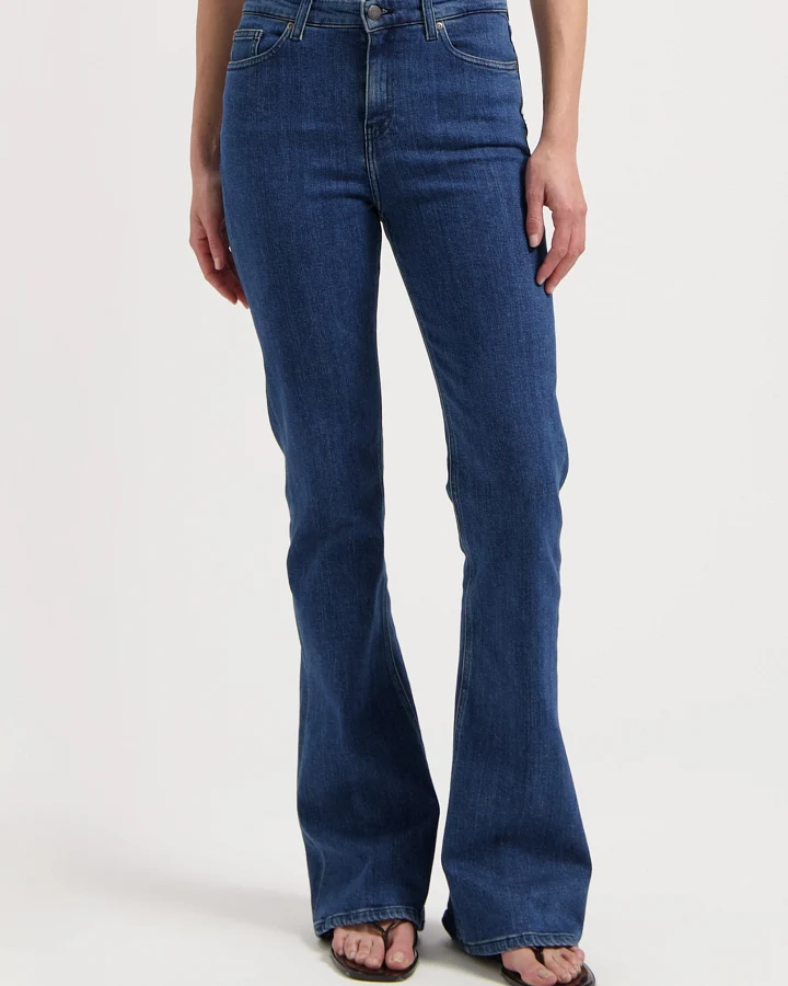 MUD Jeans Damen vegan Jeans High Flared Isy Stone Indigo
