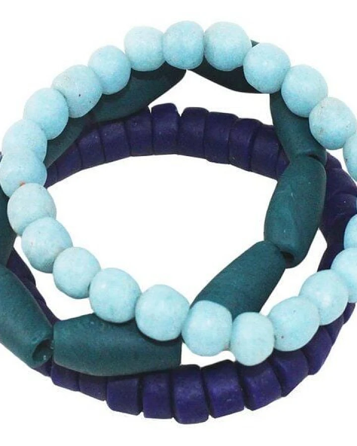 Global Mamas Upcycling - Manye Glasperlen Armband - 3er Set
