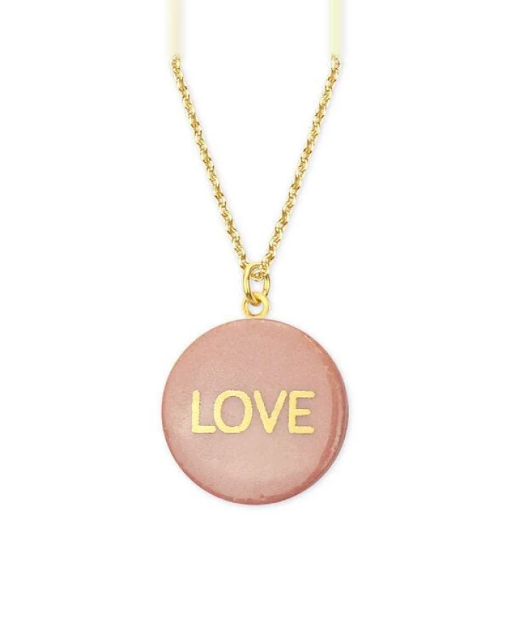 lille mus Halskette mit Porzellananhänger LOVE Porzellanschmuck