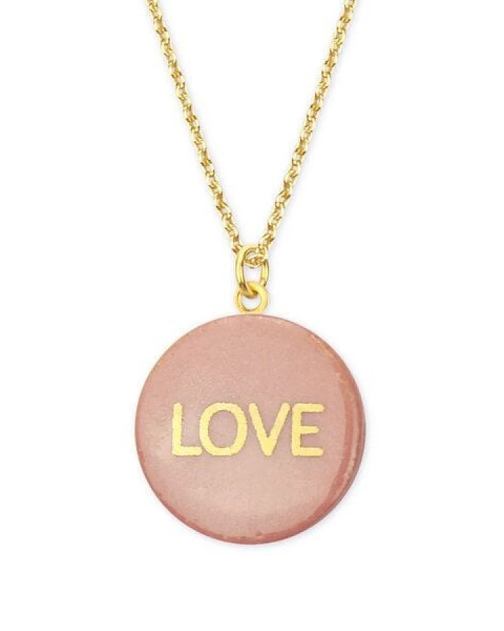 lille mus Halskette mit Porzellananhänger LOVE Porzellanschmuck
