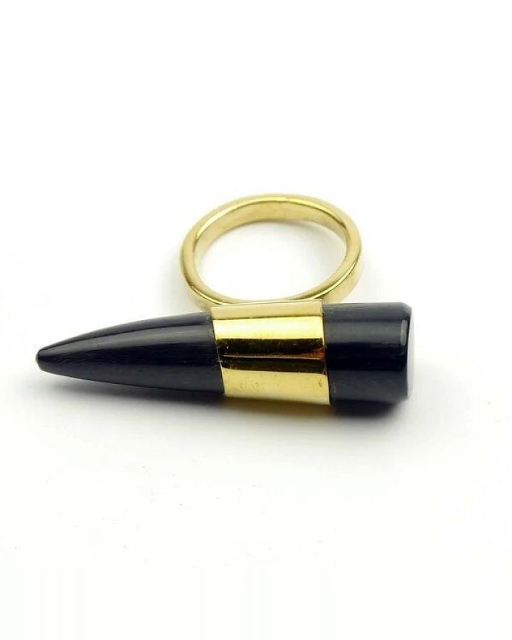 Bawa Hope Messing Ring "Spitze mit Horn"
