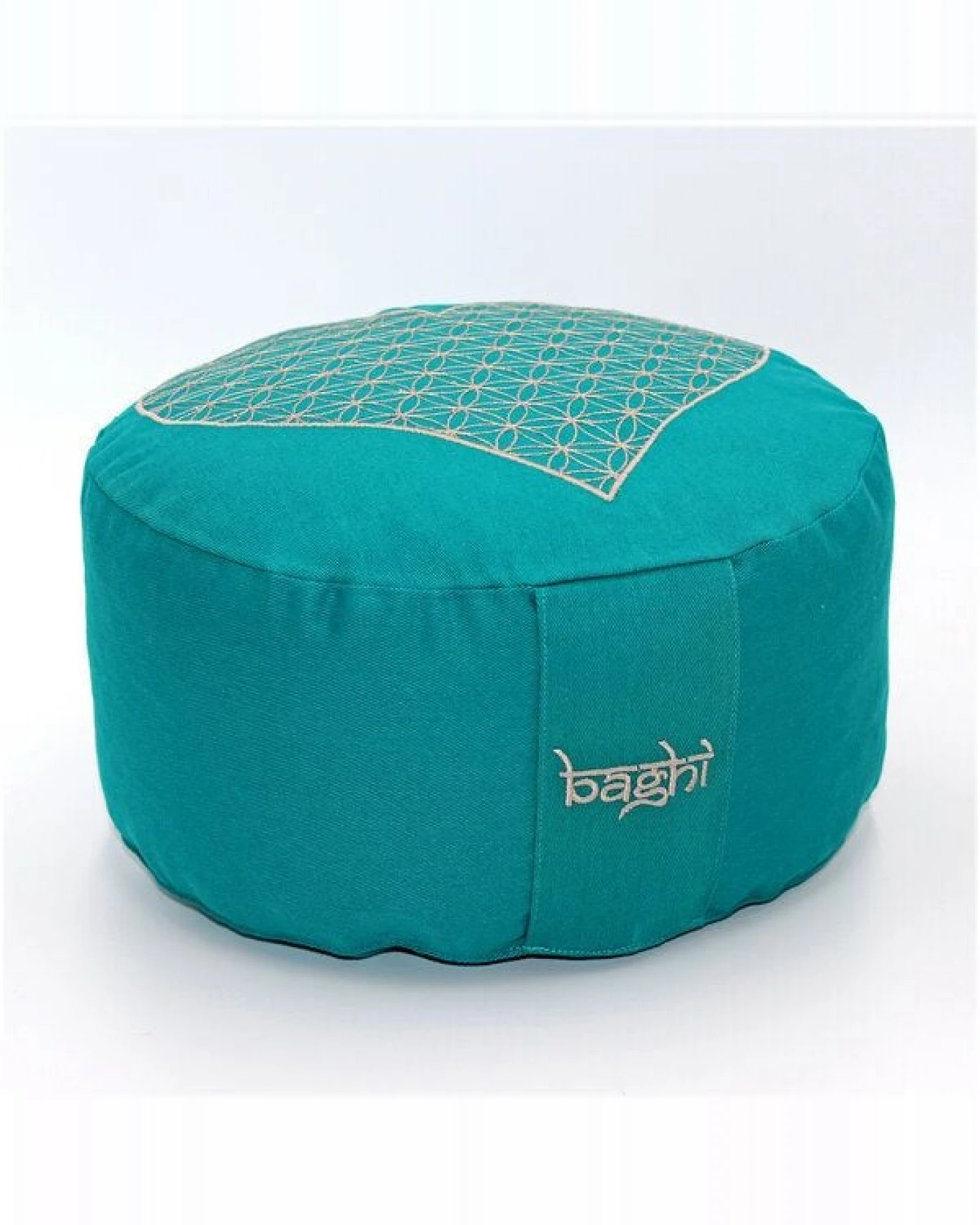 BAGHI Bio Meditationskissen rund Herz-Blume-des-Lebens – Ansicht 2