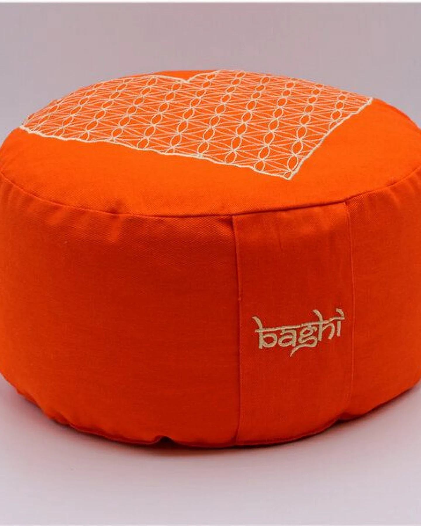 BAGHI Bio Meditationskissen rund Herz-Blume-des-Lebens – Ansicht 2