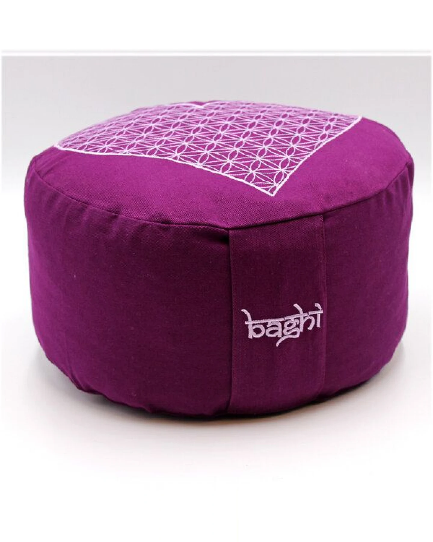 BAGHI Bio Meditationskissen rund Herz-Blume-des-Lebens – Ansicht 2