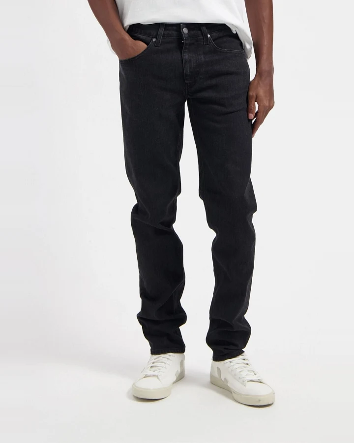 MUD Jeans Herren vegan Jeans Low Tapered Dunn Stone Schwarz