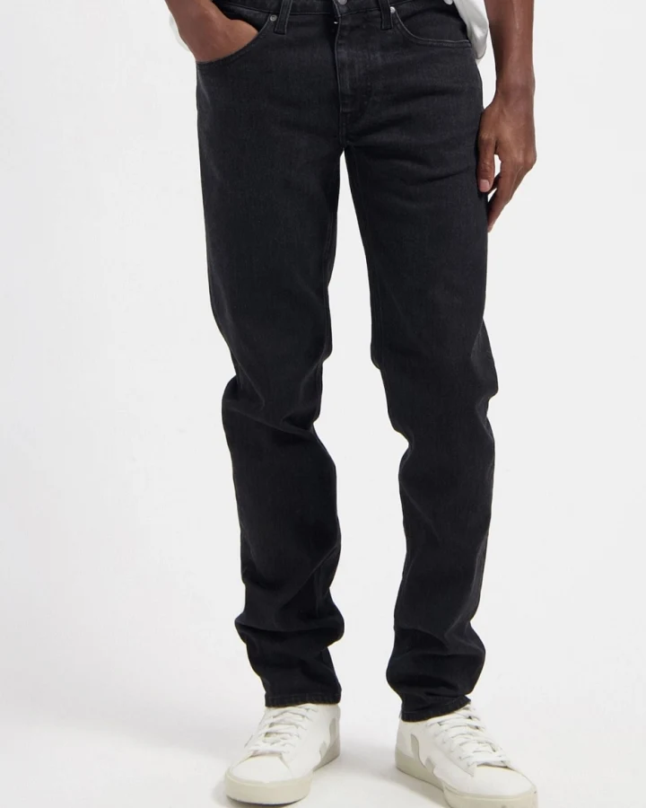 MUD Jeans Herren vegan Jeans Low Tapered Dunn Stone Schwarz