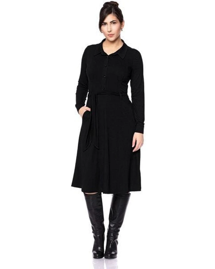 Ingoria STELLA Hemdblusenkleid (schwarz)