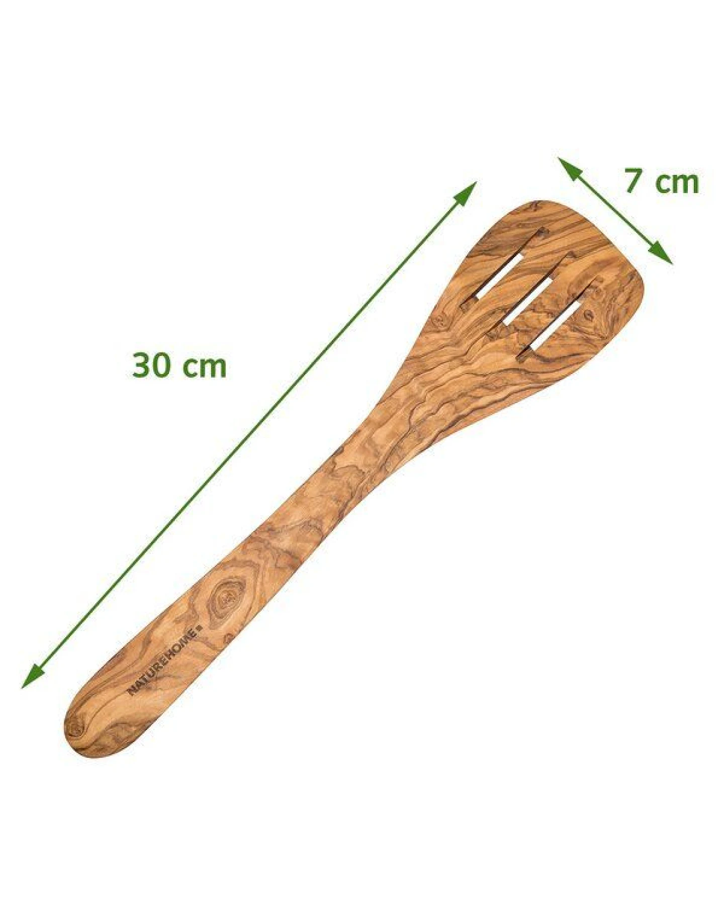 NATUREHOME Olivenholz Pfannenwender mit Schlitzen 30 cm – Ansicht 4