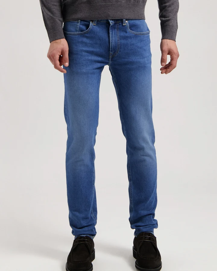 MUD Jeans Herren vegan Jeans Low Tapered Dunn Pure Blue