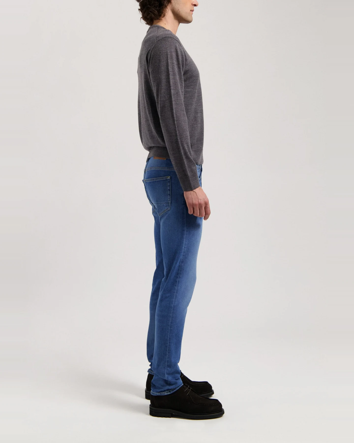 MUD Jeans Herren vegan Jeans Low Tapered Dunn Pure Blue – Ansicht 2