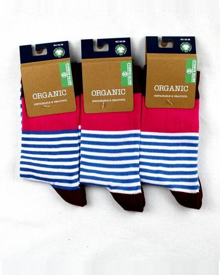 Bruno Barella GOTS zertifizierte Biobaumwolle Socken in "3er Pack"