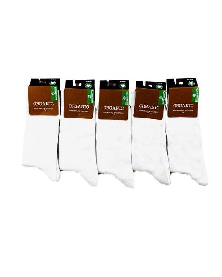 Bruno Barella GOTS zertifizierte Biobaumwolle Socken weiß in 5er Pack