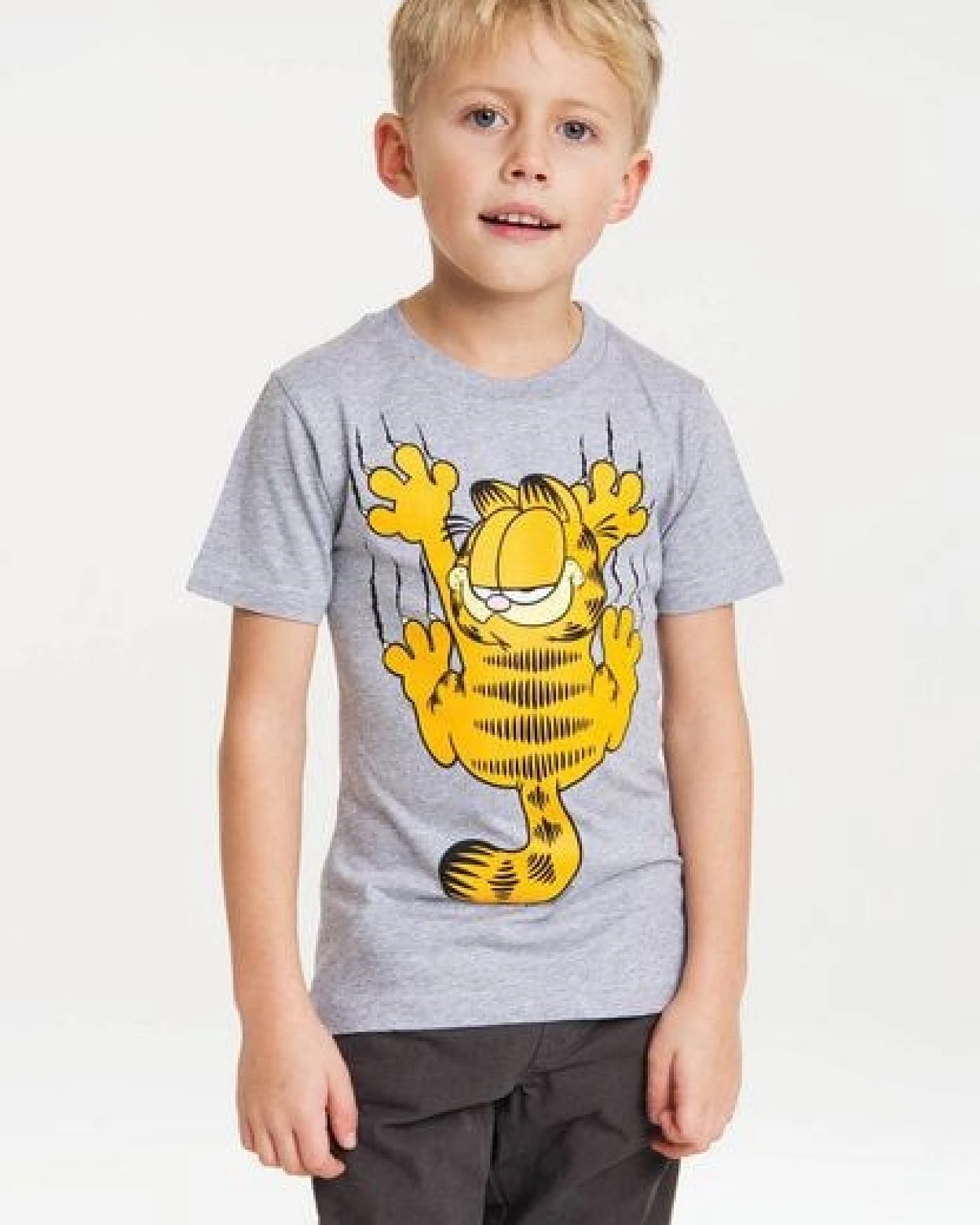 LOGOSH!RT LOGOSHIRT - Comics - Kater - Garfield - Kratzen - Kinder Bio T-Shirt – Ansicht 3