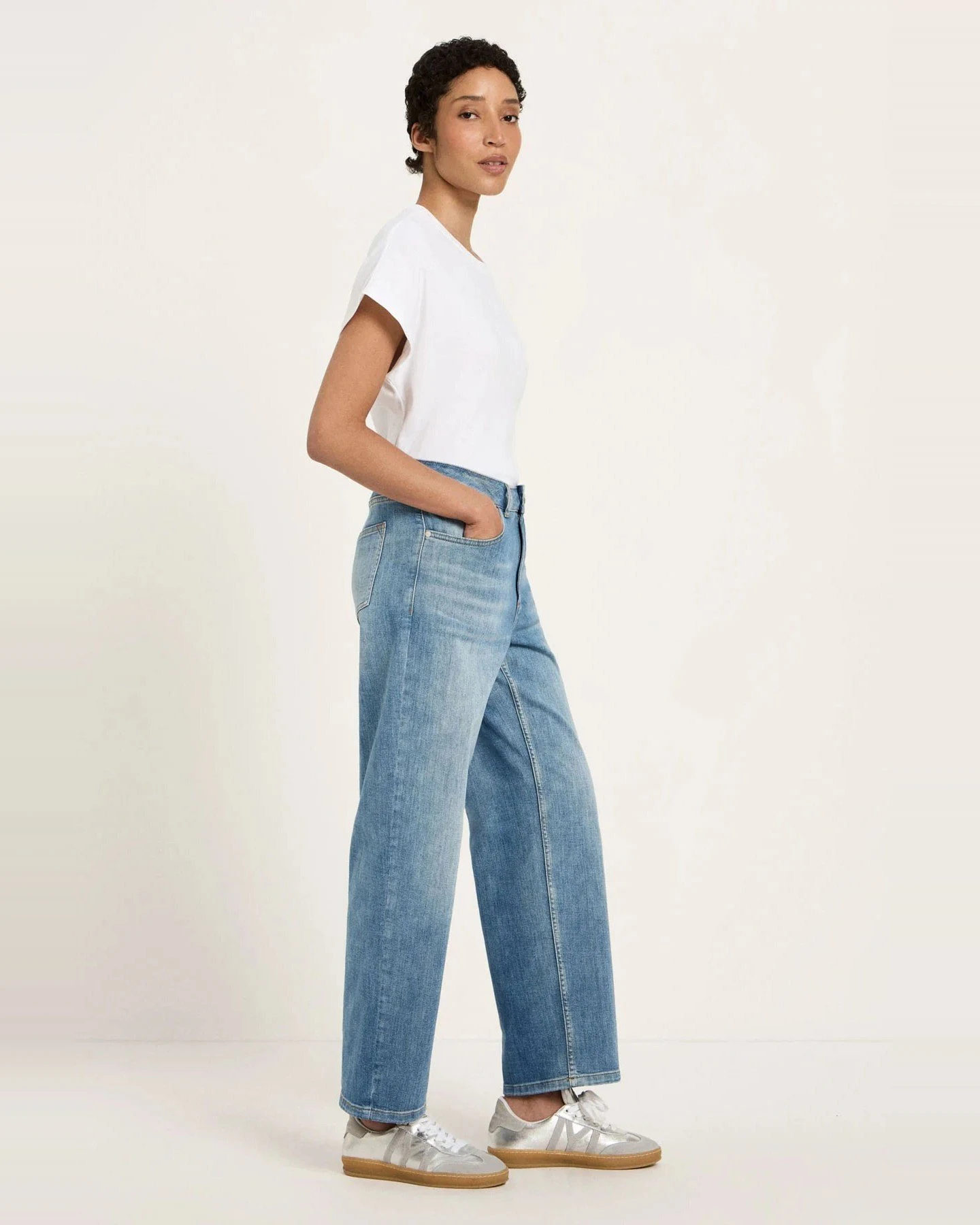 Jeans Relaxed Stonewash Blue Denim – Ansicht 2