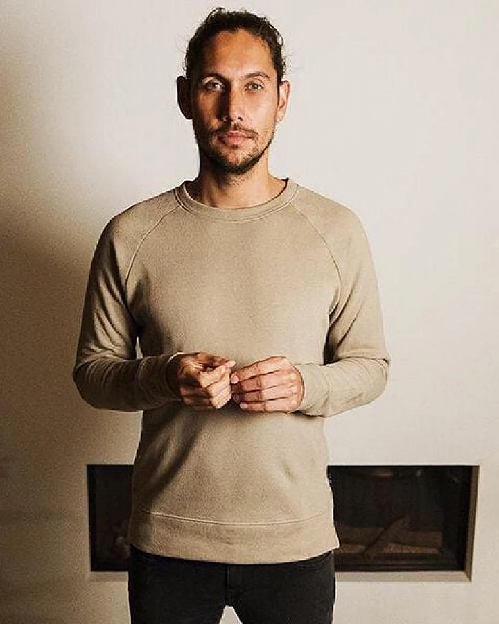 The Driftwood Tales Beiges Sweatshirt aus Bio-Baumwolle und recyceltem Polyester