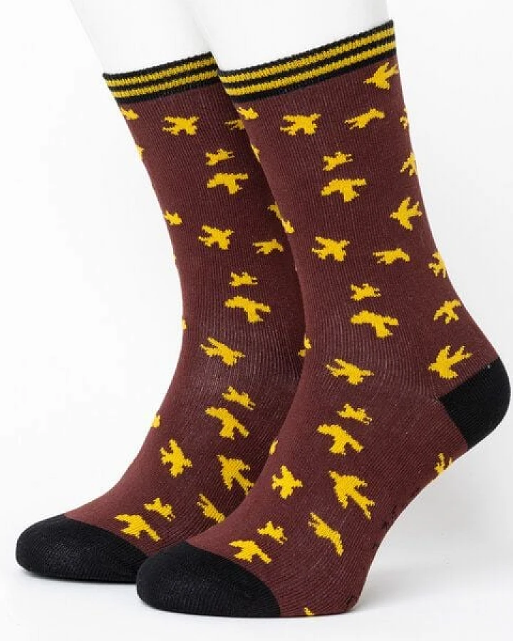 Opi & Max Sparrow Pattern Socks
