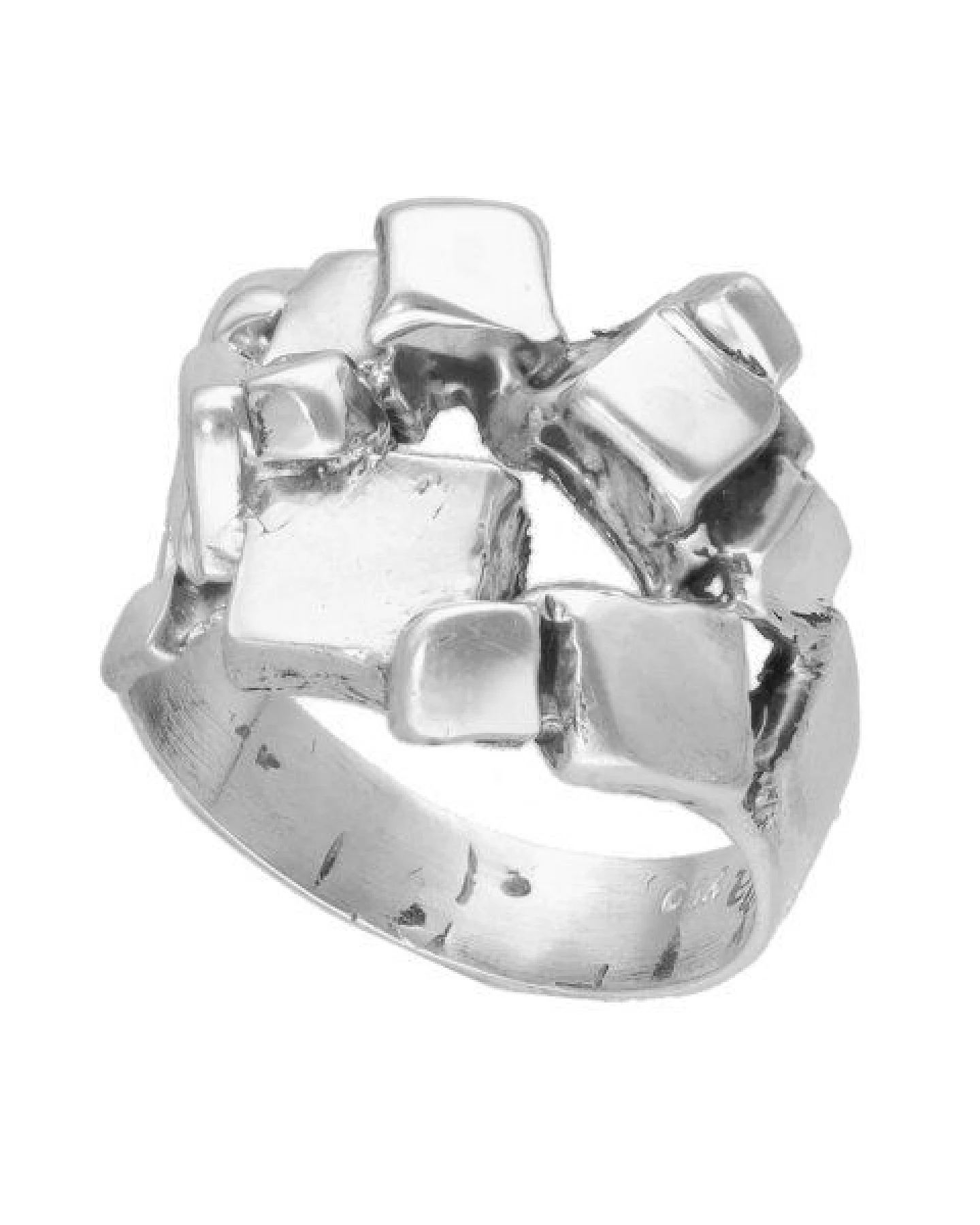 pakilia Silber Ring Quadrate Fair-Trade und handmade – Ansicht 2