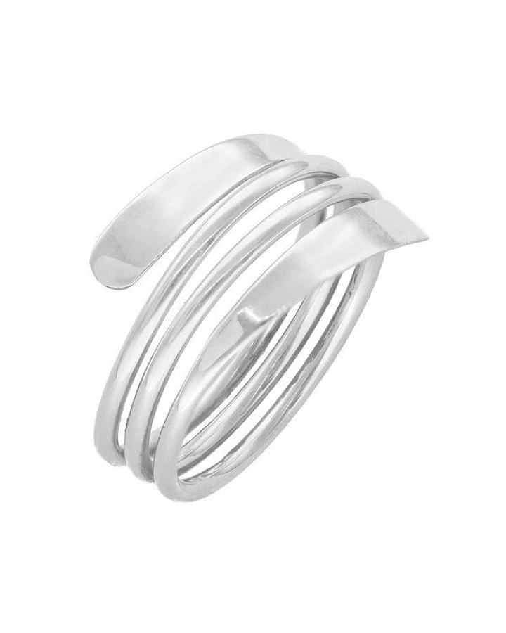 pakilia Silber Ring Spiral Feder Fair-Trade und handmade