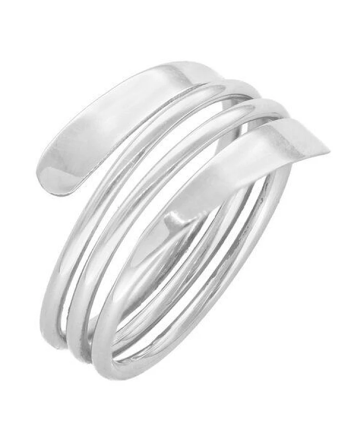 pakilia Silber Ring Spiral Feder Fair-Trade und handmade