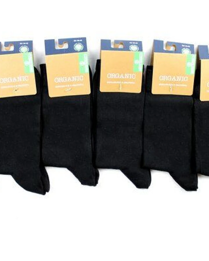 Bruno Barella GOTS zertifizierte Biobaumwolle Socken schwarz "in 7er Pack"