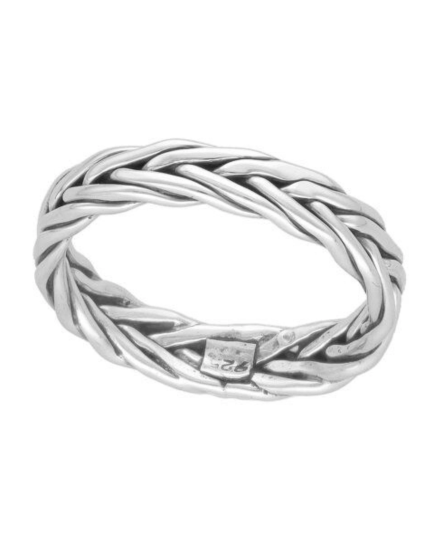 pakilia Silber Ring geflochten Fair-Trade und handmade – Ansicht 4