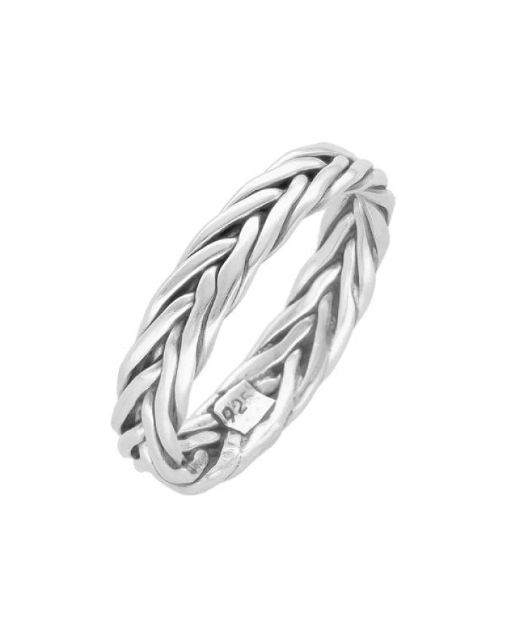 pakilia Silber Ring geflochten Fair-Trade und handmade