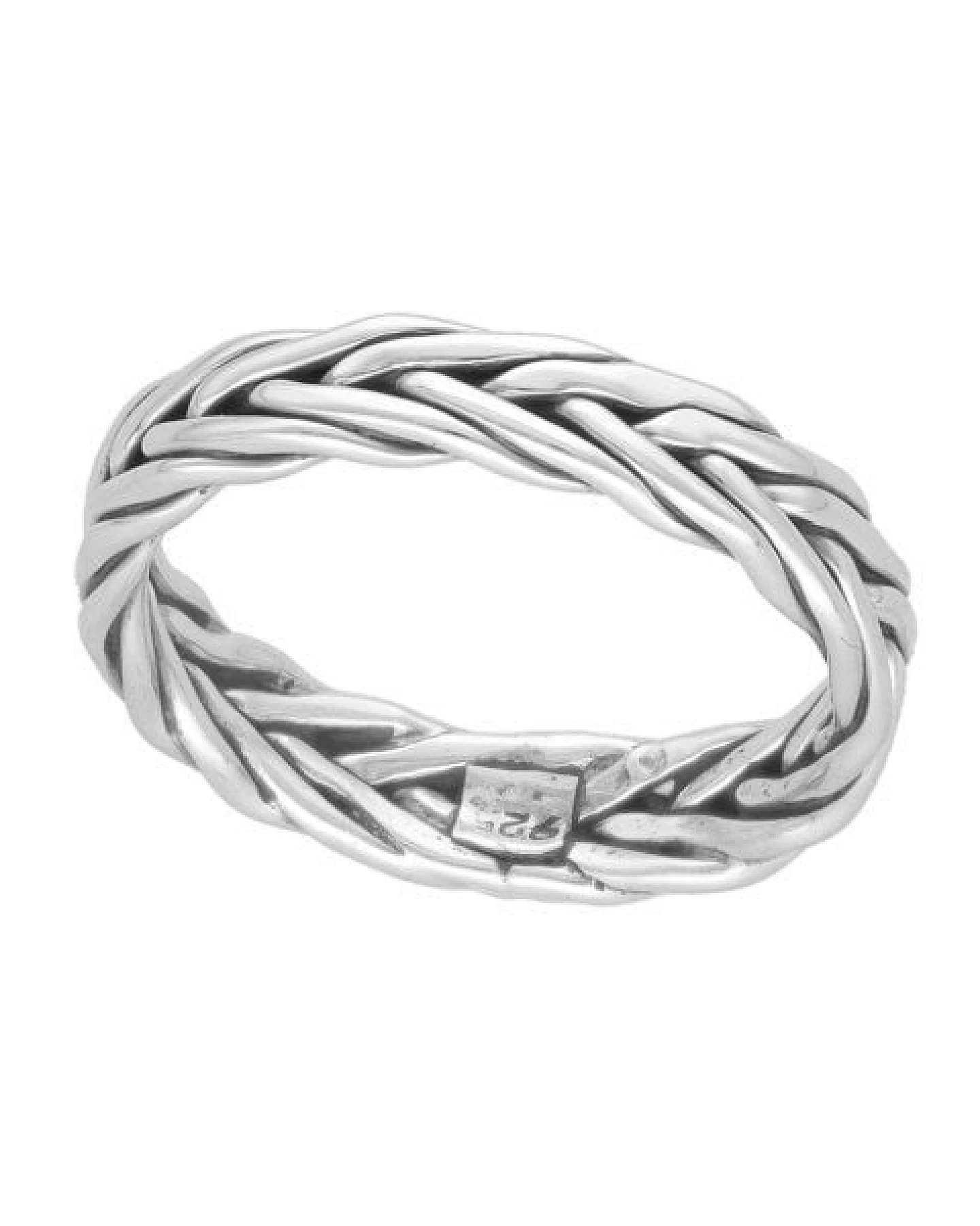 pakilia Silber Ring geflochten Fair-Trade und handmade – Ansicht 4