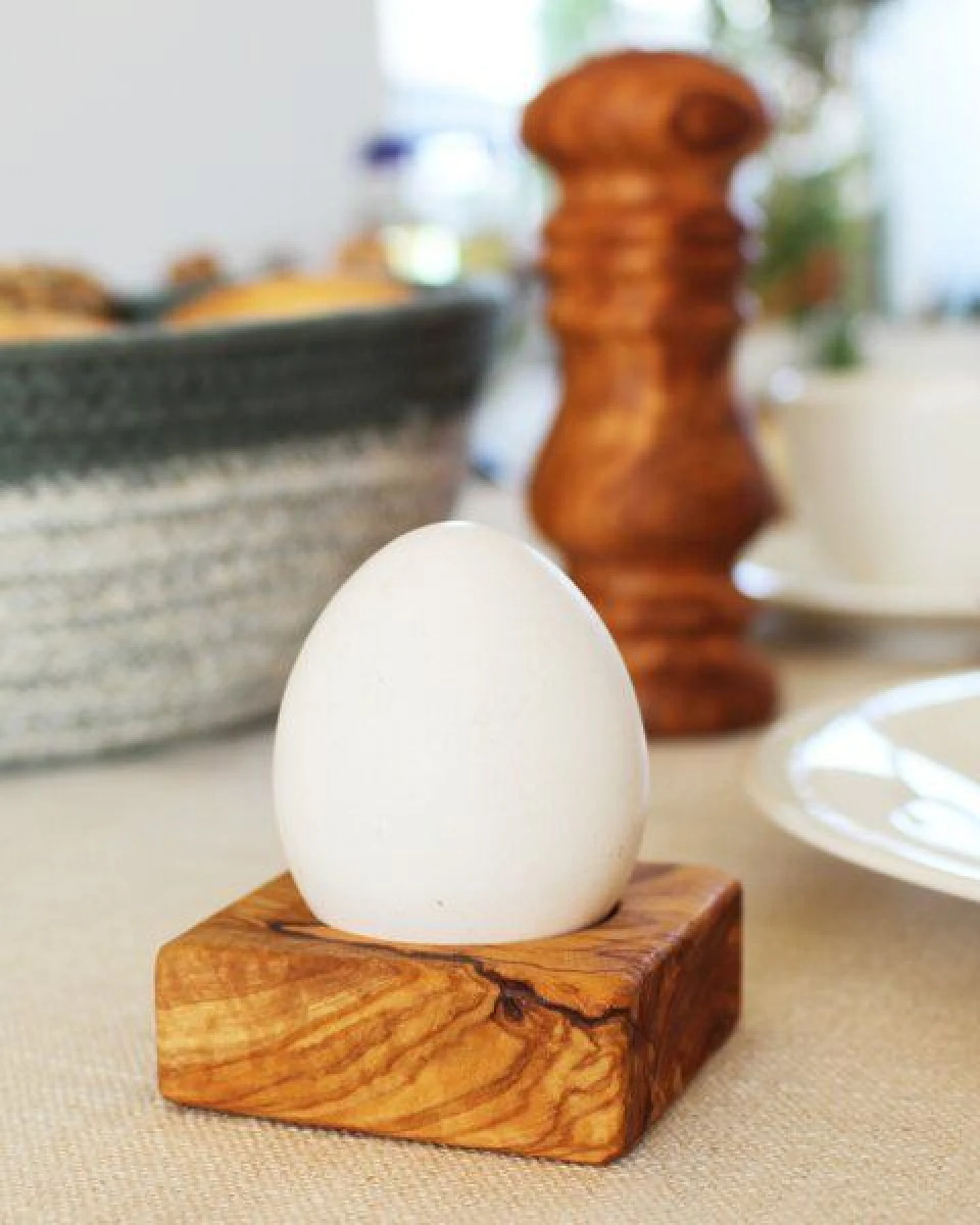 Mitienda Shop Eierhalter aus Holz, Eierbecher/ Serviettenring – Ansicht 3