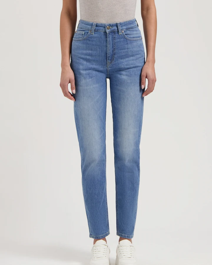 MUD Jeans Damen vegan Jeans High Tapered Mams Old Stone