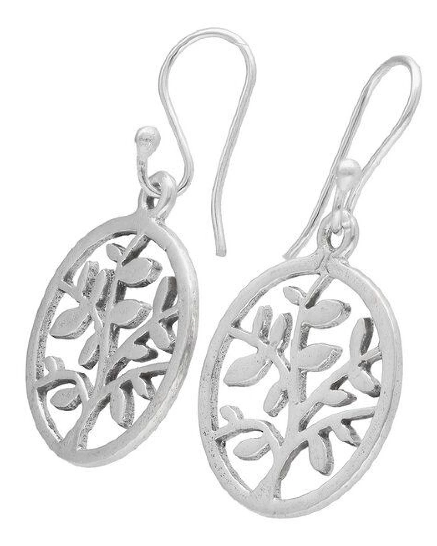 pakilia Silber Ohrringe Baum fein Fair-Trade und handmade – Ansicht 2