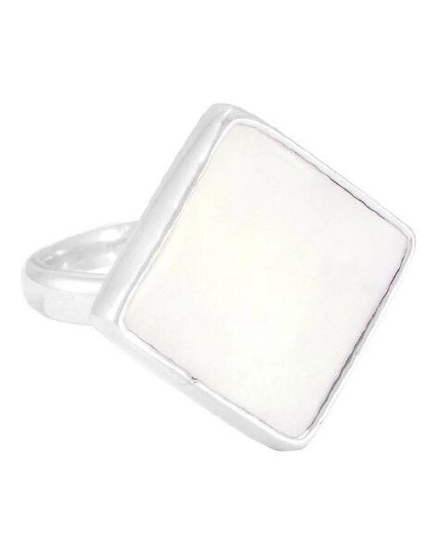pakilia Silber Ring Perlmut eckig Fair-Trade und handmade – Ansicht 4